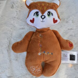 doudou renard adorable 25 cm oursonautes
