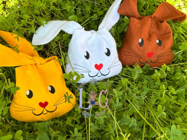 Pochon lapin de pâques en feutrine